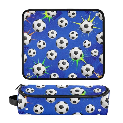 Bolsa organizadora para herramientas de cabello con almohadilla resistente al calor, diseño 2 en 1 para planchas, rizadores y secadores, azul grafiti deportivo miniatura 3