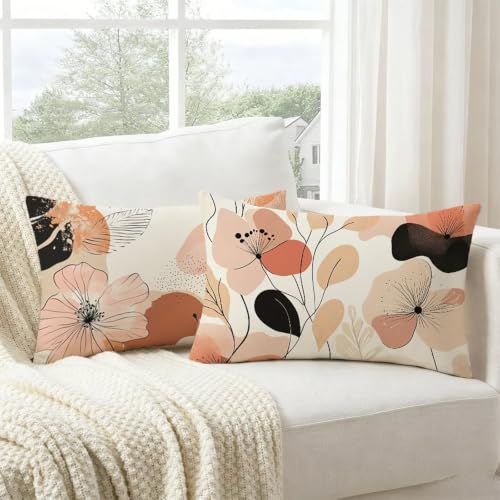 Coussin extérieur imperméable 40x80 lot de 2 housses de canapé en velours marron