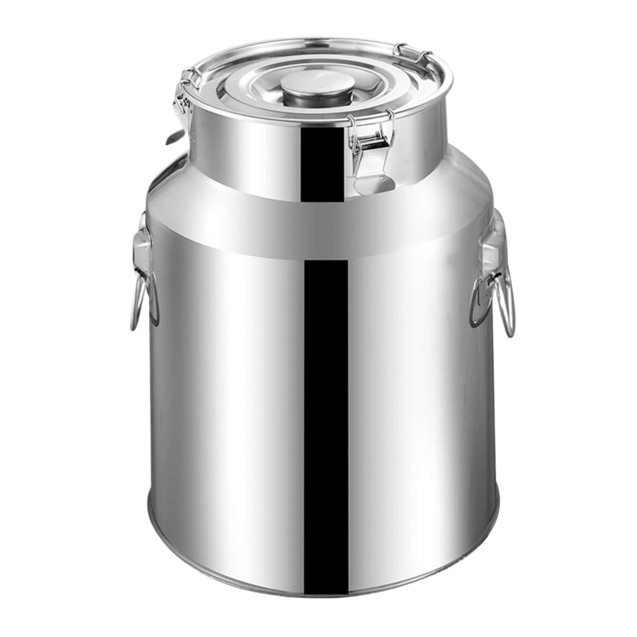 Milk Bucket Milk Can Stainless Steel Milk Transport Can Wine Pail Bucket Tote Jug With Sealed Lid For Liquid Storage Liquid Container Storage (Silver 35L)