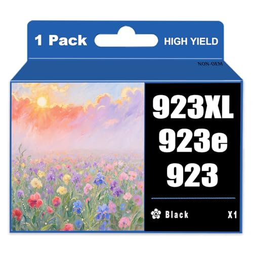Run Star Remanufactured Ink Cartridge Replacement for 202XL T202XL 923XL 923e 923 use with Workforce WF-2860 Expression Home XP-5100 8135e 8130e 8139e Printer (4 Black)