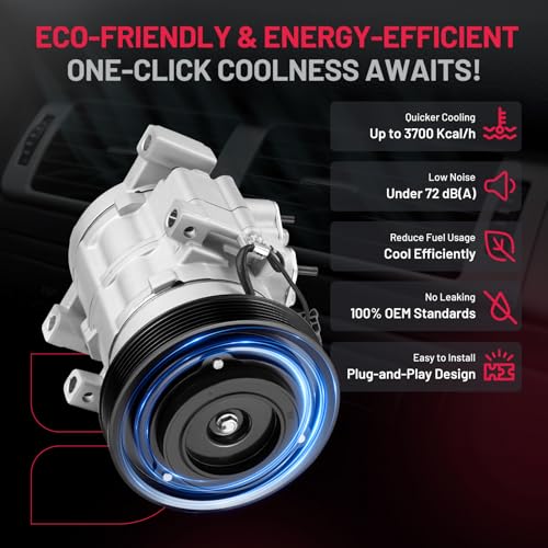 BDFHYK 98122 Air Conditioning A/C Compressor with Clutch Compatible with Mazda 5 2012-2015, 3 l4 2.3L 2010-2013, 3 L4 2.5L 2010-2013, 3 Sport L4 2.5L 2010-2013