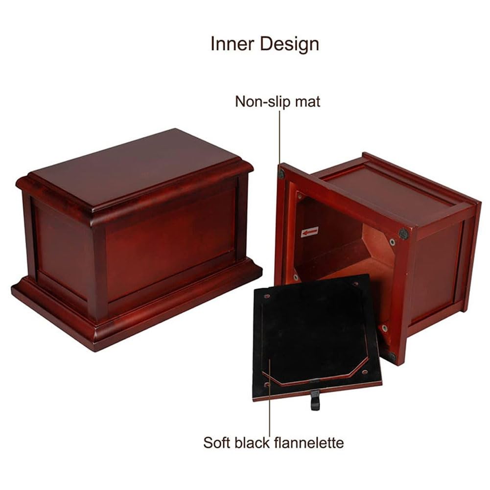 Houten urnen voor menselijke as volwassen crematie-urnen voor as volwassen hart urnen levensboom urn handgemaakte urn voor as (klein - 8 Hx4,75 W (115 Cu/in), palissander wit Houten urnen voor menselijke as volwassen crematie-urnen voor as volwassen hart urnen levensboom urn handgemaakte urn voor as (klein - 8 Hx4,75 W (115 Cu/in), palissander wit