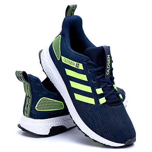 Tenis Masculino Oldsen insanity Corrida academia caminhada Sapatenis (43, AZUL-VERDE)