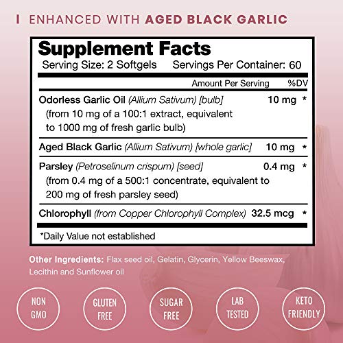 image for NutraChamps Odorless Garlic Pills - Extra Strength Softgels 1000mg Imm