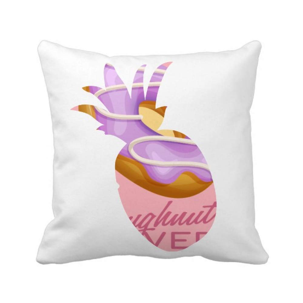 Coussin carré Donut Amoureux Western et sa couverture dessert ananas en coton