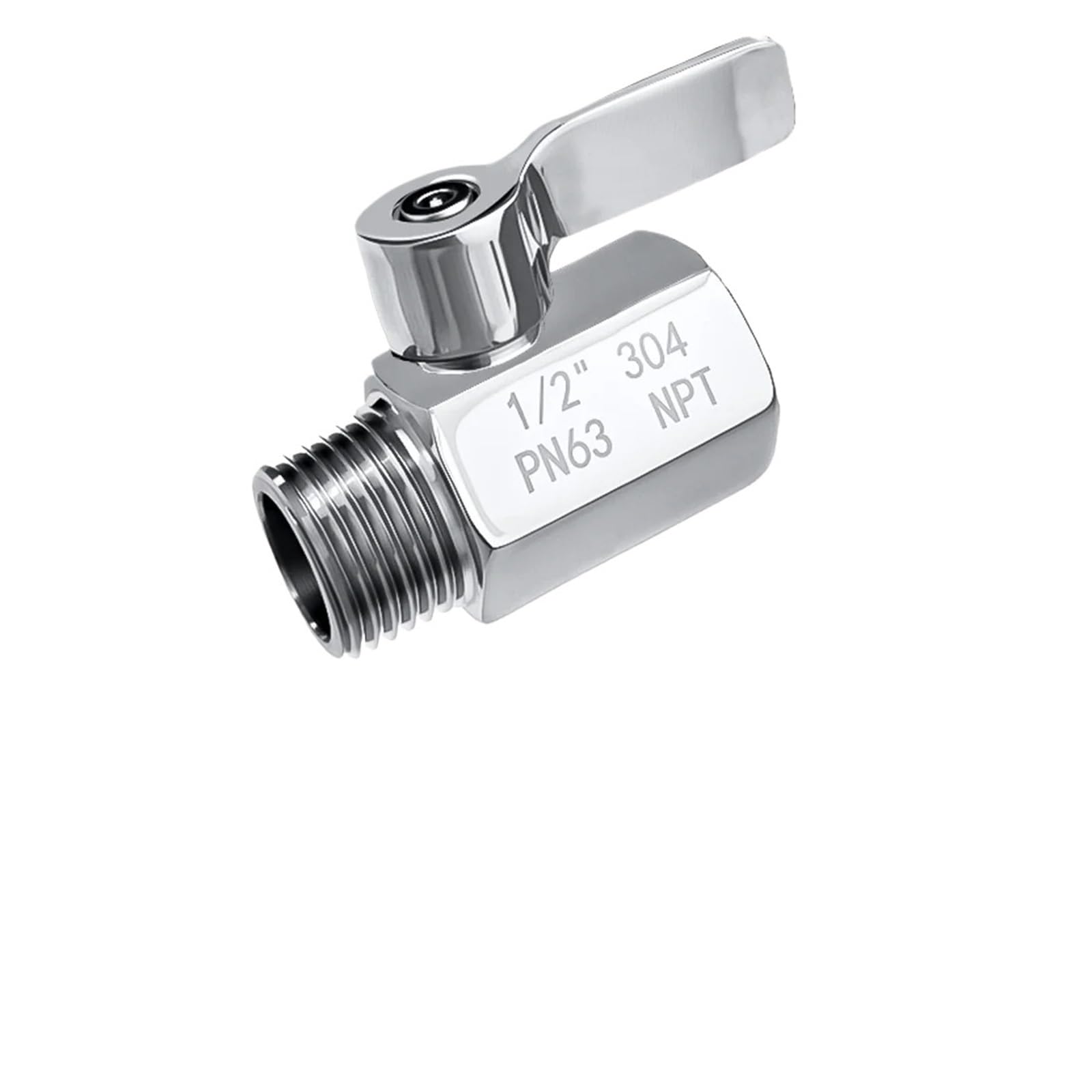 Robinet à bille miniature inox douche régulateur débit eau vanne arrêt compacte filetée