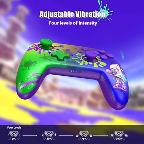 Image of NexiGo Wireless Controller (No Deadzone) for Switch 2 and Switch, Bluetooth Controllers for Nintendo Switch with Vibration, Motion, Turbo and LED Light (Inkling)