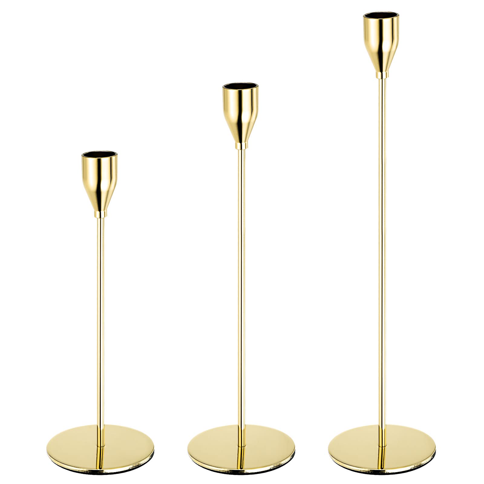 Chandelier support or brillant PATIKIL bougeoir cône pour bougies de table 3/4