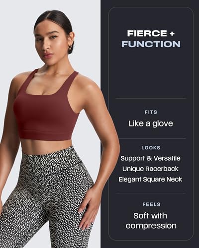 Image of Aoxjox Women's Workout Sports Bras High Impact Fitness Training Gym Khloe Bra Yoga Crop Tank