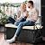 YITAHOME 70 Gallon Outdoor Storage Bench w/Cushion, Wicker Storage Deck Box w/Seat, All-Weather PE Rattan Storage Seating for Patio Furniture, Outdoor Cushions and Garden Tools -Black&Beige