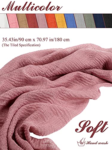 SATINIOR Hijab Scarf for Women Long Head Wraps Scarf Lightweight Shawl Turban Solid Soft Hijab for Women Girls, 35.5 x 70.9''3