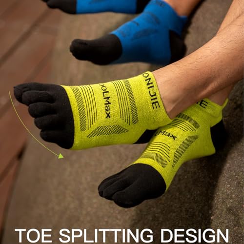 AONIJIE 3 Pack Toe Socks for Men and Women High Performance Athletic Running Hiking Five Finger Socks2