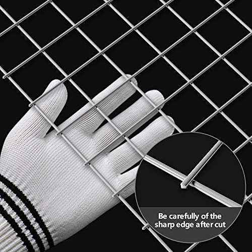 AMAGABELI GARDEN & HOME Hardware Cloth 48inch x 100ft 1inch 17Gauge Galvanized Before Welding Square Wire Diameter Wire Mesh Fence Roll Vegetables Netting Rabbit Chicken Coop Animal Enclosure BG301