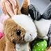 Alodidae 8 Pcs Small Plush Bunny Stuffed Animal 5 Inch Fluffy Rabbit Keychain Hanging Pendant for Backpacks Cute Easter Gifts Mini Bunnies Decor Birthday Party Favors
