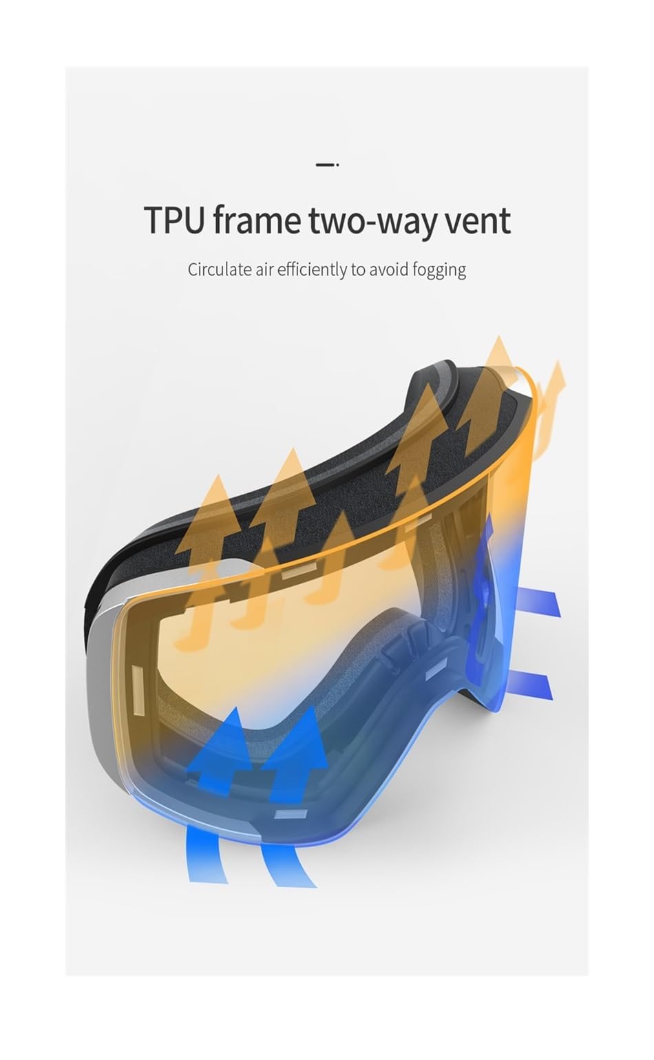 VCLUST Gogle motocyklowe magnetyczne szybkie zmiany podwójne warstwy profesjonalne zimowe gogle narciarskie przeciwmgielne gogle snowboardowe mężczyźni kobiety sprzęt narciarski (kolor: R)