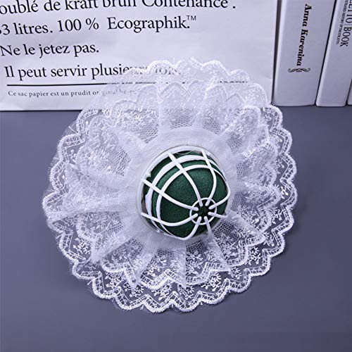 Luzen 6Pcs Lace Bouquet Collar Wedding Bridal Bouquet Lace Collar Diy Lace Decoration Bouquet Holder Packaging Accessories For Flower Shop Wedding Supplies thumb #1