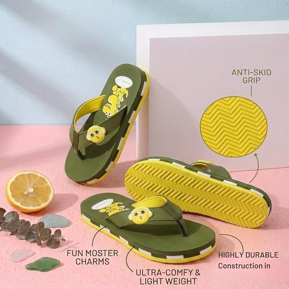 Image of Kids' Flip Flop Slippers, soft and Lightweight sole, Super Flexible, Comfortable & Arch Support, Durable Indoor and Outdoor Slippers