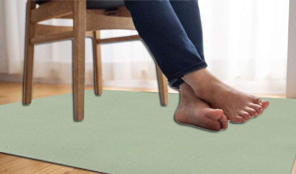 Office Floor Protector Mat Paste Type Non-Slip Protector Mat for Under Chair Mat Move Smoothly Foldable Thick Rectangular (Green,140x80cm)