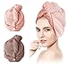 SCOBUTY Serviette Cheveux,Cheveux Secs Cap,Cheveux Séchage Serviettes,Microfibre Fournitures de Salle de Bain Épaississement Rapide Doux Cheveux secs Turban pour Douche Piscine