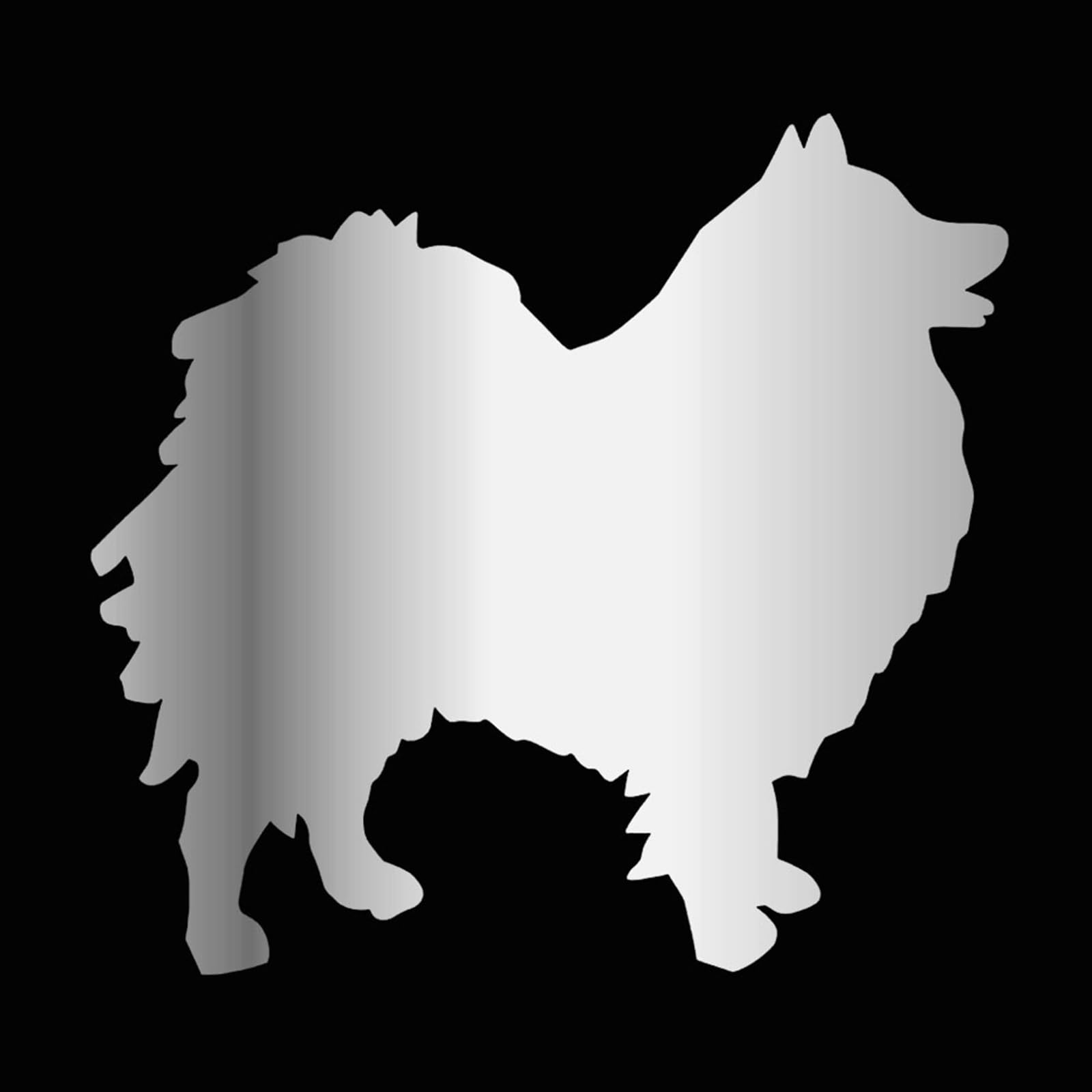 Deutscher Spitz Hund Autoaufkleber - Wasserdichter Vinyl Aufkleber 10.2x9.5cm