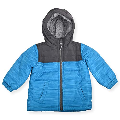 Image of Arctic Quest Boys' Bib Snow Pants and Ski Jacket Water-Resistant Snowsuit for Kids Winter Hooded Jacket, Turquoise, 5-6