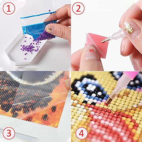 Diamond Painting Kits For Adults Frameless, Flowers And Girl Diamond Painting 12X16Inch Diamond Art Full Drill Diamond Dots Paintings Crafts For Adults Diamond Painting Kits With Accessories And Tools #TOP4