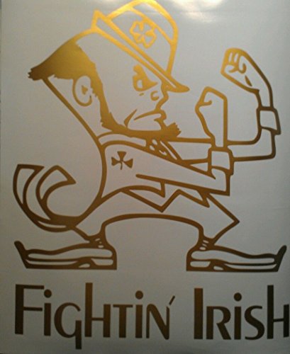 The Fighting Irish Notre Dame Cornhole Board Decals - Gold Cornhole Decals