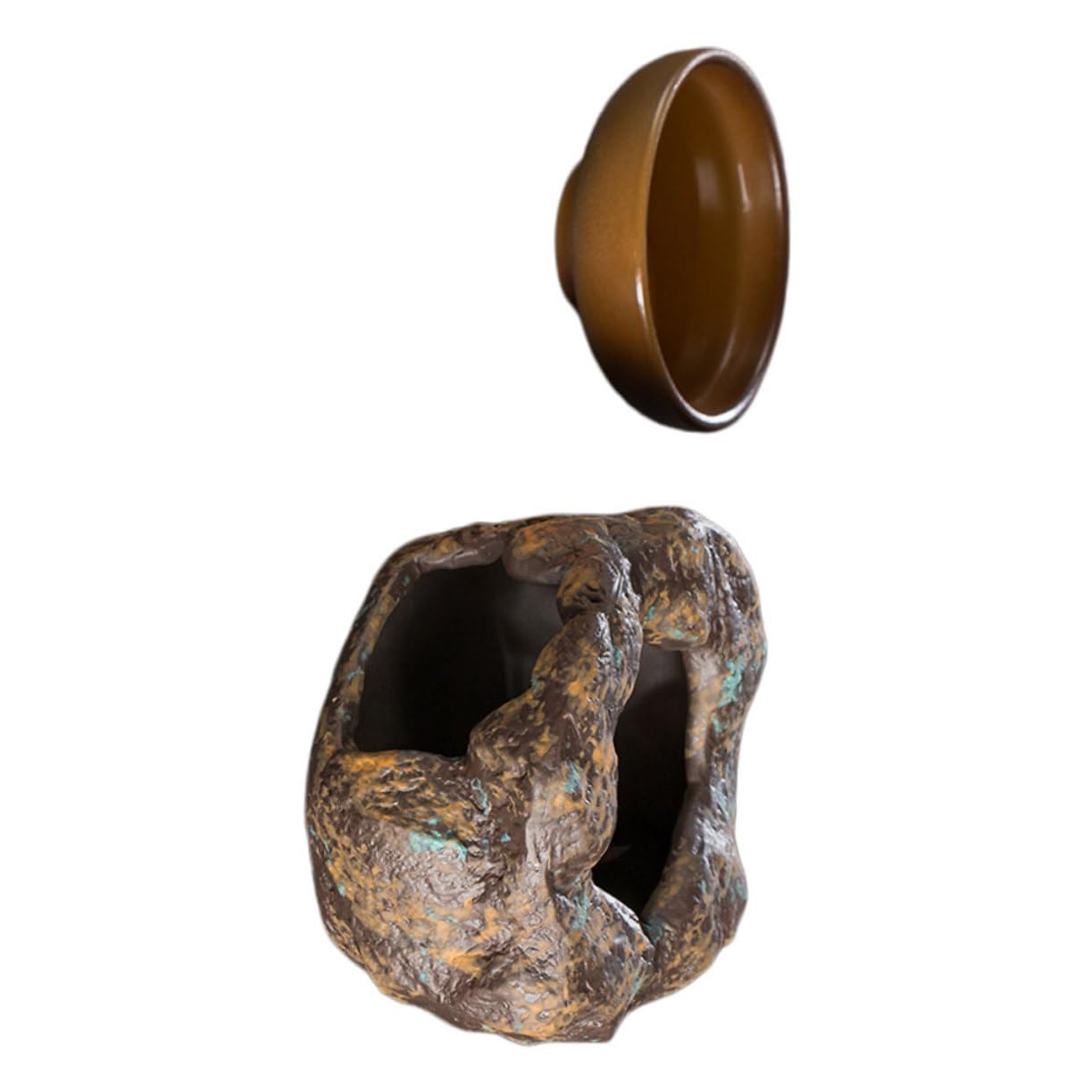 Ciieeo 1set Vintage Ceramic Coarse Pottery Tea Warmer Candle Holder Elegant Teapot Heater for Use Teaware Accessory for Gatherings