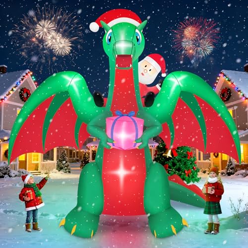 Kalolary 9 FT Aufblasbarer Weihnachtsmann Dekorationen, Weihnachtsmann...