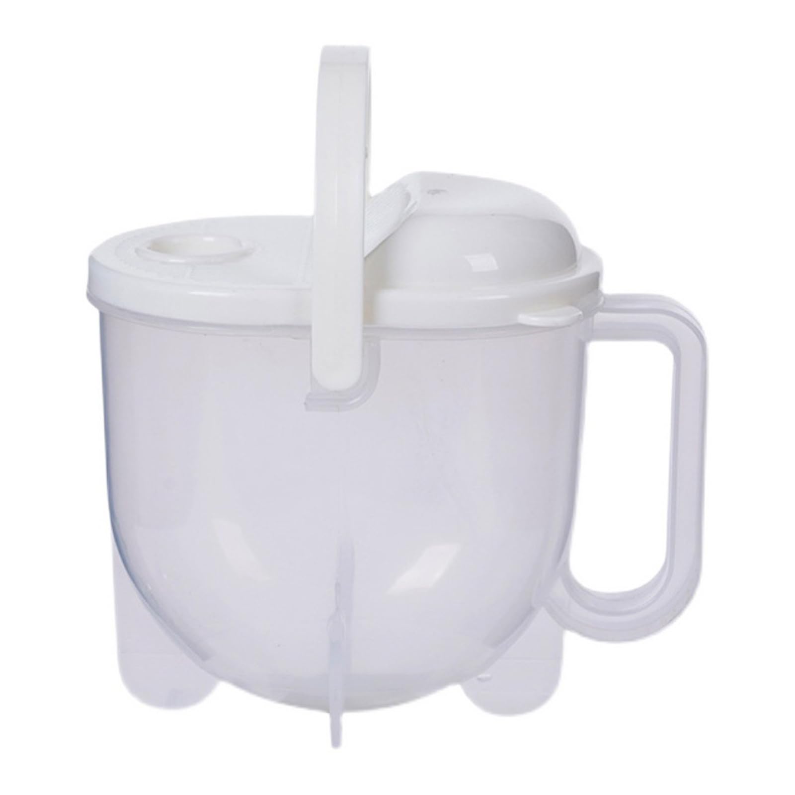 MALSSE Multipurpose Food Washer with Handle and Lid Kitchen Washing Bowl Strainer Small Colander for Cleaning Rice Grains Beans Rice Washer
