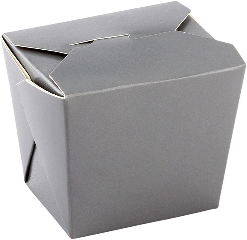Bio Tek 8 oz Square Eco Green Paper Noodle Take Out Container - 2 3/4" x 2 1/4" x 2 1/2" - 25 count box - Restaurantware : Everything Else