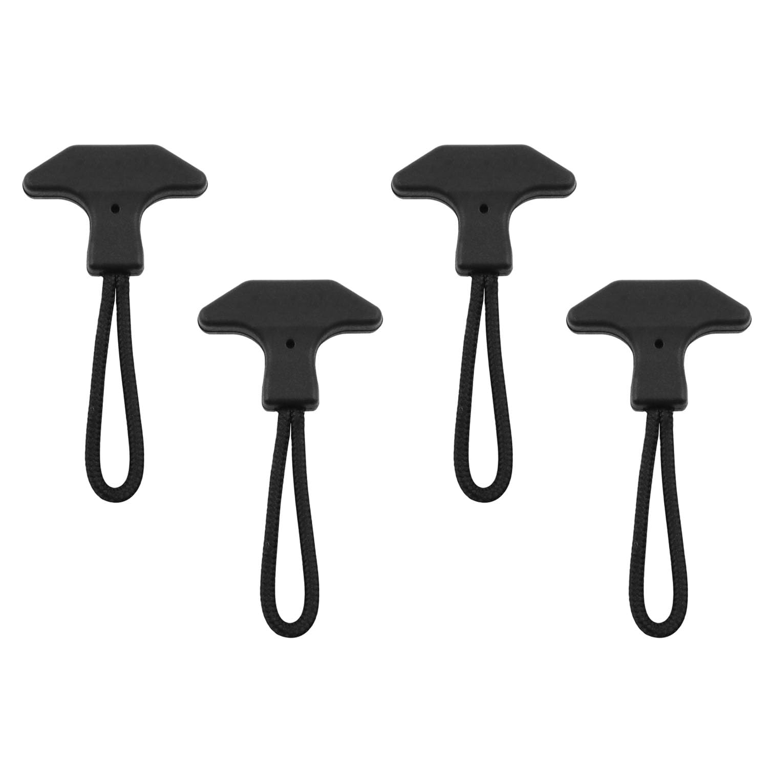 Zangc Tirador de cremallera en forma de T, tiradores de cremallera resistentes de TPU para mochilas, estuches, bolsos, bolsos y otros equipos deportivos, cabezales de cremallera, 4 unidades