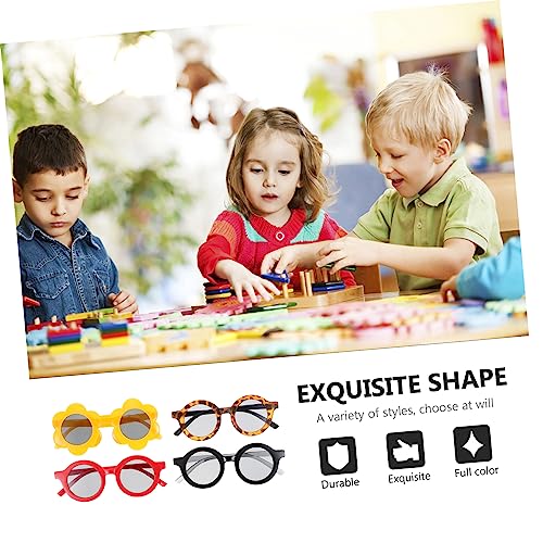 Beaupretty 4pcs Kids Flower Sunglasses Set UV Protection Sunglasses for Boys and Girls Lightweight and Colorful Party Favors2