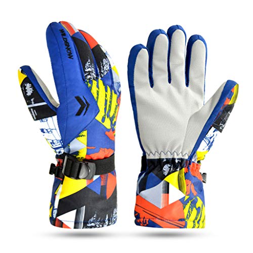 BaZhaHei Hombres Guante Mujere Guantes de Invierno Esquí Snowboard Nieve Térmica Guantes de esquí Impermeables Calientes y Resistentes al Desgaste Impermeable Mantener al Desgaste Guantes de Esqui