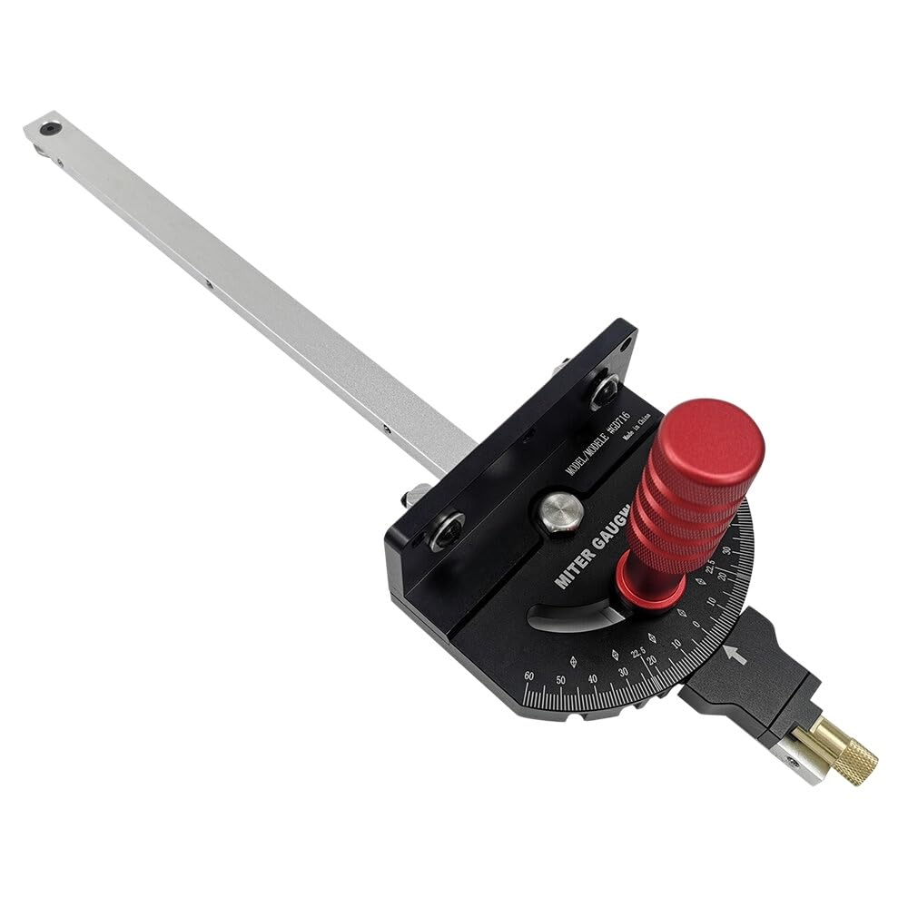 VIDOO Calibre Ingletes Ángulo M1 Pro Carpintería 0-60 Grados para Sierra Mesa Fresadora Ajuste Precisión