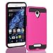 BLU Studio X8 HD case, {NFW} Tough Hybrid + Dual Layer Shockproof Drop Protection Metallic Brushed Case Cover for Studio X8 HD (S530) (VGC Pink)