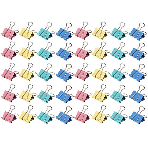 Lot de 40 pinces à reliure en métal 19 mm Cover