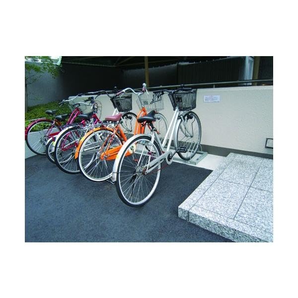Amazon.co.jp: 平置き自転車ラック前輪差込式サイクルスタンド 6台収容