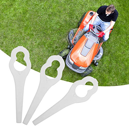 FTVOGUE 50pcs Grass Trimmer Plastic Replacement Blades Lawn Mower Parts for Bosch ALM 28 30 (White)