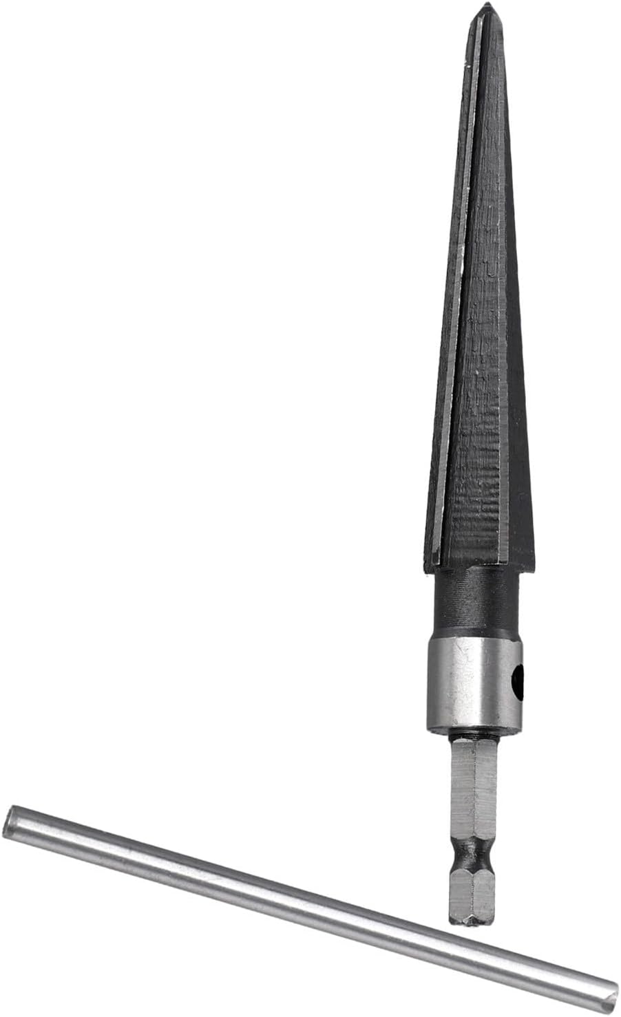 5-16mm Taper Reamer & Wood – Hand-Operated Deburring and Pin Hole Enlarging Tool, High-Carbon Steel Construction, T-Handle Precise Manual Locating (80–91mm)(Hexagon 5-16mm)