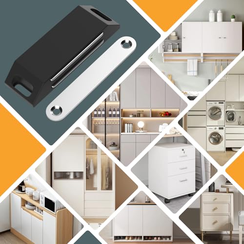 Tür Magnet Magnetschnäpper Selbstklebend Jiayi 4 Stück Kein Bohren Magnete für Schranktüren Türmagnete für Möbel Stark Magnetverschluss Schrank Magnete Schrankmagnete Schubladen Magnet Türschließer