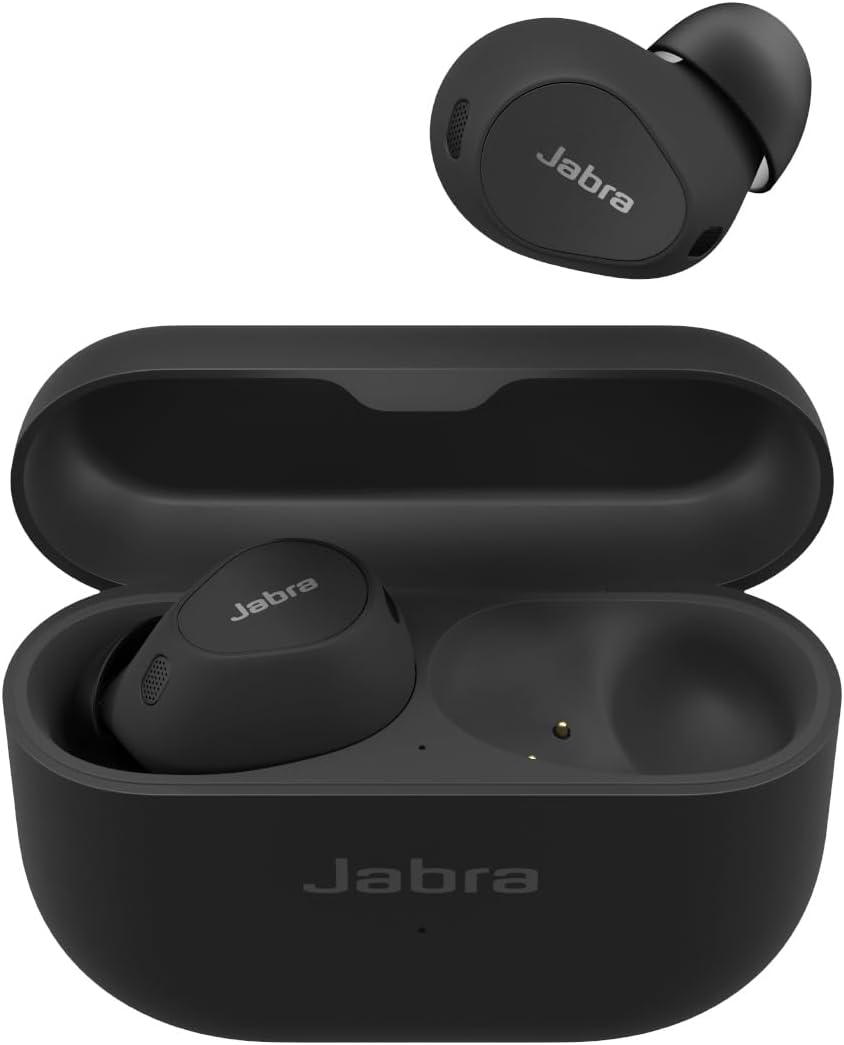 Jabra Elite 10 Wireless In-Ear Bluetooth Earbuds Advanced Active Noise Cancellation, 6 Built-in Microphones and Dolby Atmos Sound - Matte Black