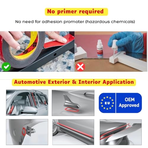 Image of 4229P Double Sided mounting Tape Heavy Duty Waterproof Strong Mounting Adhesive Foam Automotive LED Strip Lights Home Office Decor Car Glass Sign Wall