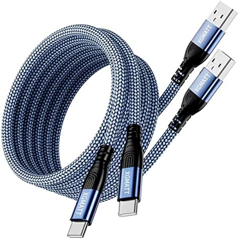 USB C Charger Cable 1m 2-Pack,Type C Fast Charger Charging Cable Braided Compatible for Samsung Galaxy S22 S21 S20 S10 S9 S8 Plus Note 10 9 8, Google Pixel,LG, Sony Xperia XZ, Huawei P10 P9,Tile blue