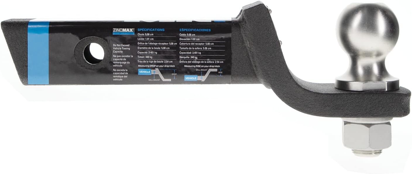 Reese Towpower Reese 7096600 Interlock® Trailer Hitch Ball Mount Security Kit,7,500 lbs. Capacity, Fits 2 in. Receiver, 2 in. Drop, Black