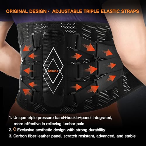 Lower Back Brace for Pain Relief: Adjustable Lumbar Support for Men and Women