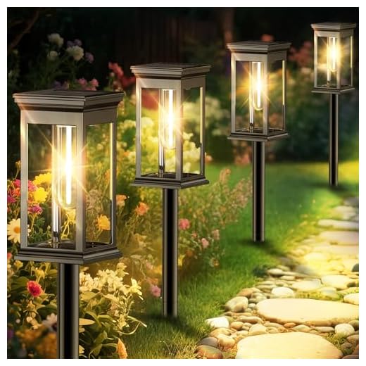 NIOWS Solar Pathway Lights Outdoor Waterproof – 10 Pack Bright Solar Powered Garden Lights with Auto On/Off, IP65 LED Landscape Lighting for Walkway Patio Lawn Yard Decor