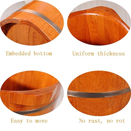Tina de madera para baño de pies tipo barril miniatura 3