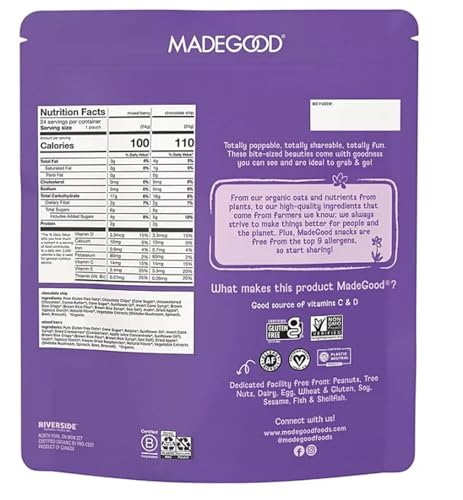 Made so Good Organic Granola Bites, Mixed Berry and Chocolate Chip, 24 Servings, 20.3 oz image 5