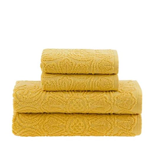 Buddemeyer Jogo de toalhas Florentina Banho Amarelo 4 peças